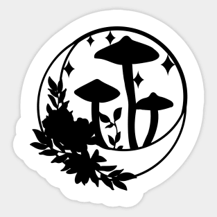 Celestial Fungi and Moon phase 2 Sticker